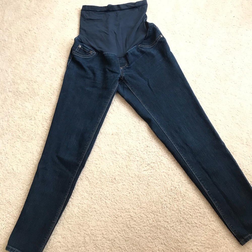 Indigo blue maternity jeans